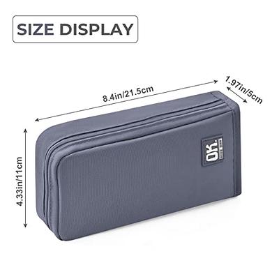 OMNGE Big Capacity Pencil Case Canvas Large Storage Pouch Pen Holder Simple  Stationery Bag Office Organizer School Supplies Portable Gift for Teen