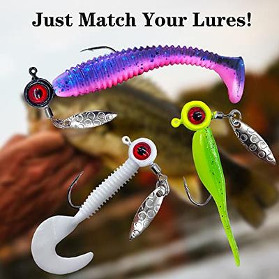 Fishing Crappie Jig Heads 20pcs Marabou Feather Jig Head Hooks