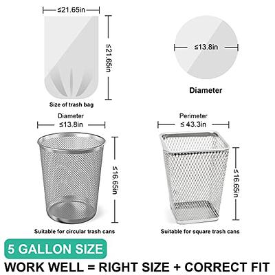 T.FORING 3-5 Gallon Clear Trash Bags - 240 Count Small Garbage Bags  Unscented 12 15 20 Liter Plastic Trash Can Liners, Fits Bathroom, Bedroom,  Home and Office Waste Basket - Yahoo Shopping