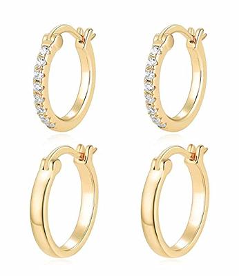 Amazon.com: Small Gold Huggie Hoop Earrings Set Hypoallergenic Tiny Hoops  for Cartilage Helix Tragus Lobes Hinged Sleeper Women Men Multiple  Piercings (6/8/10/12mm Gold,4 Pairs): Clothing, Shoes & Jewelry