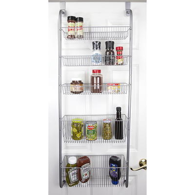 COVAODQ 8-Tier Pantry Door Organization and Storage Over the Door Pantry  Organizer Metal Hanging Kitchen Spice Rack Can Organizer Black