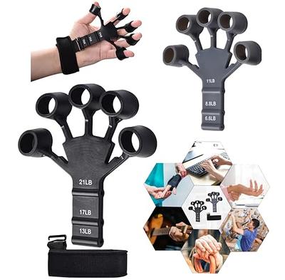 Gniukxe 2pcs Grip Strength Trainer,Finger Strengthener, The Gripster Strength Trainer,Hand Grip Strengthener 6 Resistant Level Finger Exerciser