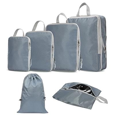 YYDSLEE Compression Packing Cubes for Travel Carry on Suitcase Organizer  Bags Expandable Travel bags Organizer for Luggage Compression Bags Travel  Essentials+ Shoe Bag, Laundry Bag, 6 Set(Blue & Grey) - Yahoo Shopping