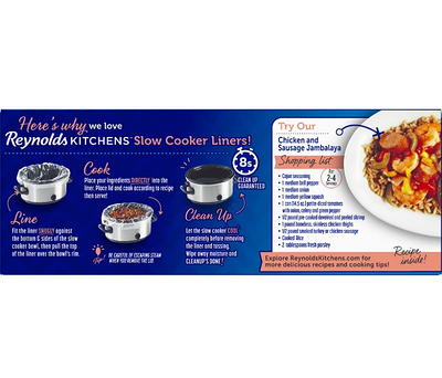 Reynolds Kitchens Slow Cooker Liners, Regular (Fits 3-8 Quarts), 6 Count -  Yahoo Shopping