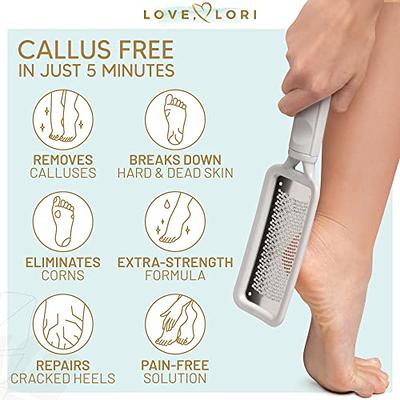 Foot File Callus Remover for Feet, Heel Scraper & in Shower Foot Scrubber  Dead Skin Remover, Pedicure Foot Buffer for Soft Feet, Purple