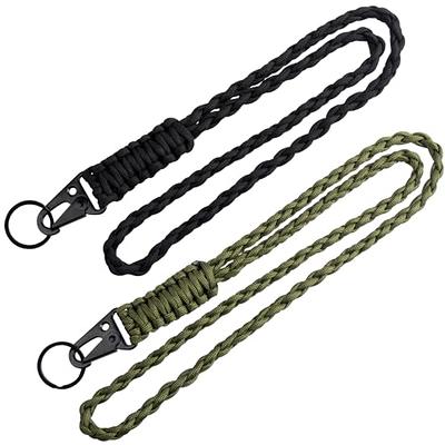 DAYGOS Heavy Duty Paracord Lanyard for Keys - Military Tactical Key Lanyard  with USA Flag, Rope Neck Keychain Lanyard with Metal HK Clip Key Ring  (Green) - Yahoo Shopping