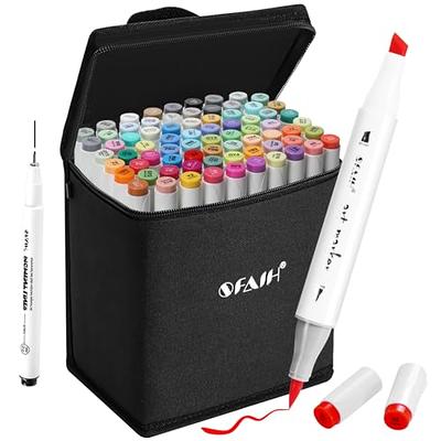HOOHLOOY 80 Colors Upgraded Alcohol Marker Set, Brush Chisel Double Head  Art Marker for Artists Adult Coloring, Sketching, Painting, Comes w/ 1 Case  - Yahoo Shopping