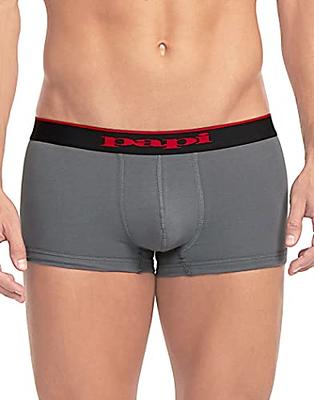 papi Stylish Brazilian Solid and Print Trunks (3-Pack of Men's Underwear),  Red/Grey/Black, Medium - Yahoo Shopping