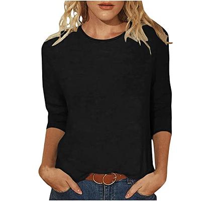 3/4 Sleeves Tops for Women, Blouses for Women Casual Womens Tops