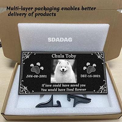 SDADAG Pet Memorial Stones Personalized,Headstone for Pets Dog, Cat  Tombstone Outdoor,Black Granite Memorial Garden Stone Customized Gravestone  Markers, Dog Headstone Sympathy Gifts (Black) - Yahoo Shopping