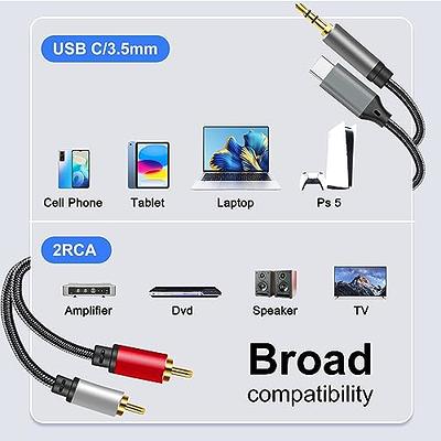 2 Rca Usb C 2m, Audio Cable, C Type Rca, Rca Iphone