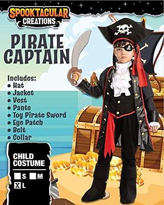 Spooktacular Creations Pirate Costume for Kids, Boy Captain Pirate