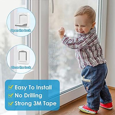 Children Proof Sliding Glass Door Window Lock Kids Safety Slide