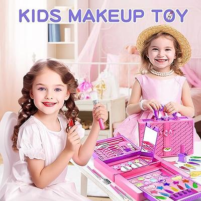 Toys for Girls,Kids-Makeup-Kit for-Girl-Toys for 3 4 5 6 7 8 9 10 11 12  Year Old Girls,Washable Princess-Dresses-for-Girls Pretend Makeup Set for