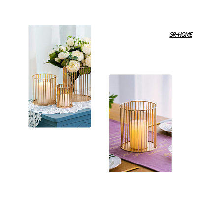 Pillar Candle Holder Decorative Cage Candleholder Set For Candle  Centerpiece Flower Arrangement Kitchen Bathroom Wedding Room Entryway Foyer  Decor - Yahoo Shopping