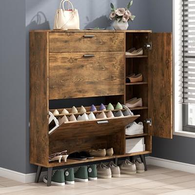 ROJASOP Big Shoe Storage Cabinet with Covers and Doors, 12-Tier