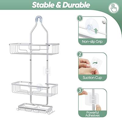  COSYLAND Shower Caddy Hanging Over The Door, Rustproof SUS304 Stainless  Steel Bathroom Organizer Basket Shelf Storage Rack Shampoo Soap Dishes  Holder Hooks, for Dorm, Toilet, Bath and Kitchen, Silver : Home