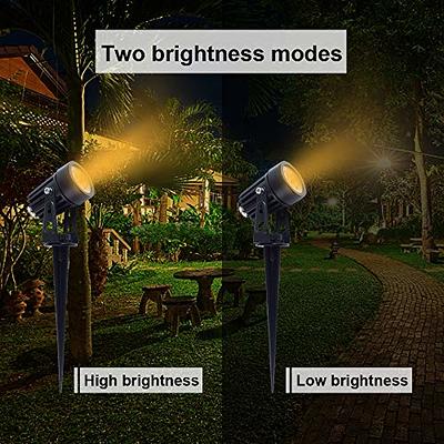 APONUO Solar Spotlights Landscape Lights Low Voltage Outdoor Solar  Landscape Lighting IP65 Waterproof 9.8ft Cable Auto On/Off with 4 Warm  White for