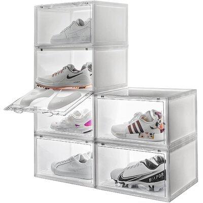 Rebrilliant 12 Pair Stackable Shoe Rack