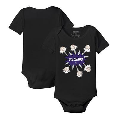 Toddler Tiny Turnip White Colorado Rockies Baseball Babes T-Shirt