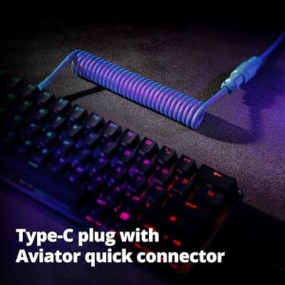 GUNMJO Pro Custom Coiled USB C Cable for Gaming Keyboard, Double