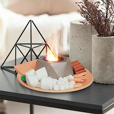 Decoram Portable Tabletop Fire Pit - Mini Fire Pit for Indoor & Outdoor Use  - Table Top Fire