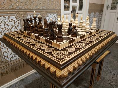 16.5 Luxury Chess Set Personalized Wooden Chess Board With 