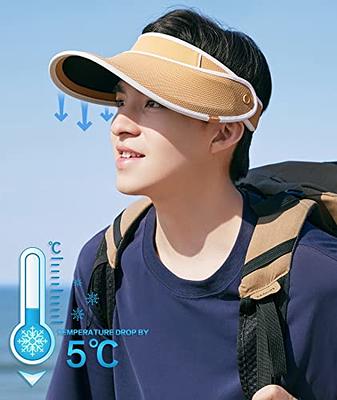 BENEUNDER Sports Visor Hat with UPF50+ Full Sun Protection and Adjustable  Brim - Khaki - Yahoo Shopping