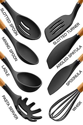 Country Kitchen Silicone Cooking Utensils, 8 Pc Kitchen Utensil Set, Easy  to Clean Wooden Kitchen Utensils, Cooking Utensils for Nonstick Cookware,  Kitchen Gadgets and Spatula Set - Black - Yahoo Shopping