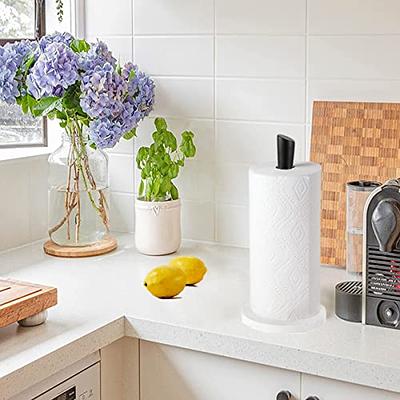 Black Marble Base Freestanding Kitchen Paper Towel Roll Holder