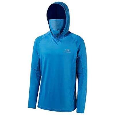 BASSDASH UPF 50+ Men's Long Sleeve Fishing Shirt with Mask UV Neck Gaiter  Hoodie (Malibu Blue, Medium) - Yahoo Shopping