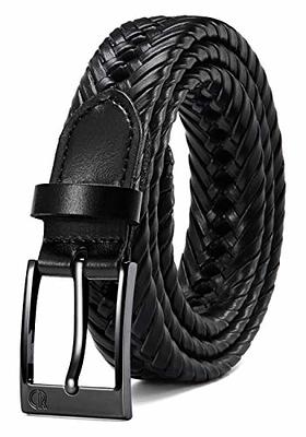 Tonly Monders Mens Belt Leather Belt for Men, Black Dress Belt