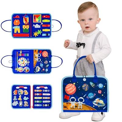 ETERSTARLY Busy Board Toy for 1 2 3 4 Year Old Toddlers - Educational  Activity Developing Sensory Board for Basic Dress Fine Motor Skills -  Travel Toys for Plane Car, Gift for Boys Girls 