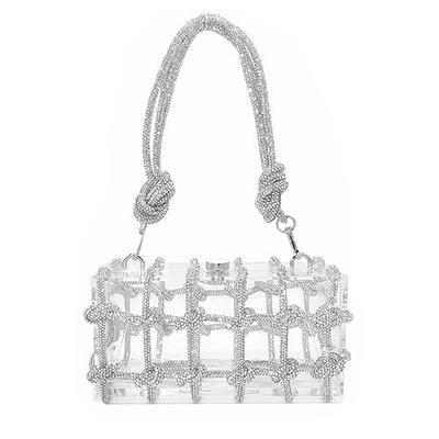 Acrylic Knotted Rhinestone Handbags