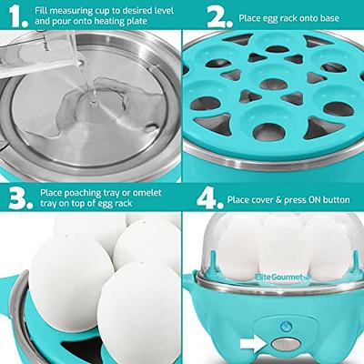 Rapid Electric Egg Cooker and Poacher with Auto Shut off for Omelet, Soft,  Mediu