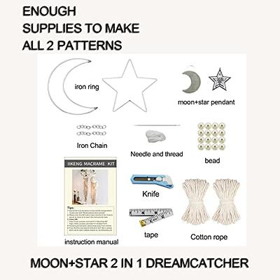 Moon+Star Macrame Kit, 2 in 1 Macrame Kits for Adults Beginners, Includes  Macrame Cord and Instruction with Video, Macrame Wall Hanging Supplies,  Craft Kits for Adults DIY Dream Catcher Kit - Yahoo Shopping