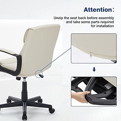 MAYKOOSH White High Back Executive Premium Faux Leather Office