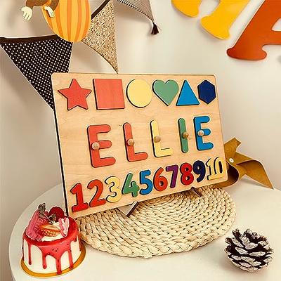 Montessori Toys Nursery Decor Personalized Name Puzzle Christmas