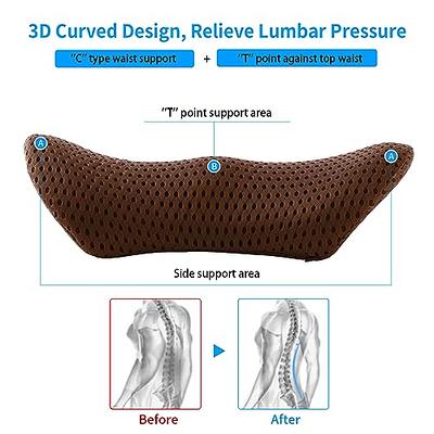 Orthopedic Memory Foam Lumbar Pillow For Lower Back Relax And