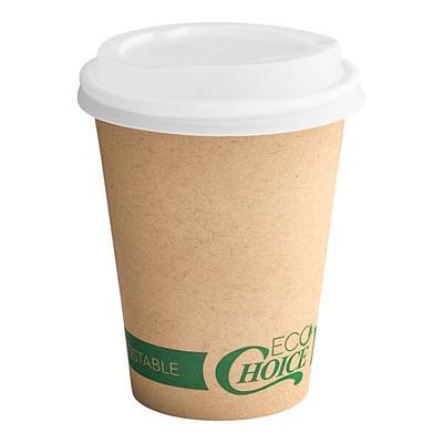 EcoChoice 10 oz. Double Wall Kraft Compostable Paper Hot Cup - 25/Pack