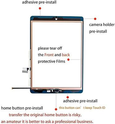 for iPad 9 (9th Gen 2021) A2602 A2603 A2604 A2605 Screen Replacement Glass  Touch Digitizer Repair Kit with Home Button & Tools - Only for iPad 9 9th