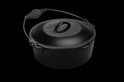 Lodge L10DOL3 7 Qt. Pre-Seasoned Cast Iron Dutch Oven with Dual Handles