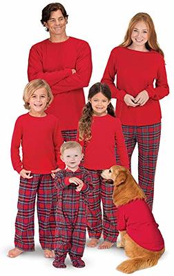 PajamaGram Christmas Pajamas for Family, Stewart Plaid Thermal