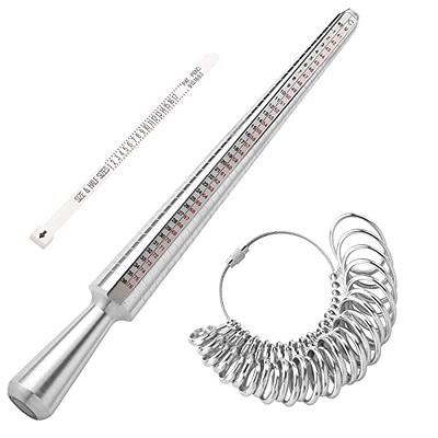 Amazon.com: Ring Sizer Measuring Tool, 27 PCS Premium Ring Measurement Tool,  US Ring Size 0-13 with Half Size, 1 PCS Finger Ring Sizing Measure Gauge,  by UUBAAR : Arts, Crafts & Sewing