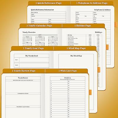 Planner, Undated Daily Planner with To Do List, 365 Days Planner for ADHD,  Agenda for Women Men, Hourly Planner Notebook for Goal Setting,  Productivity Organizer with Calendar, 8.3 x 5.8 (Yellow) 