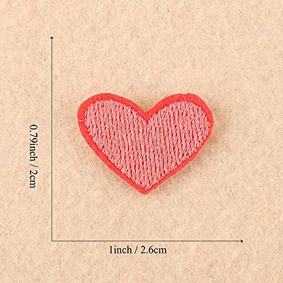 Heart Shaped Iron on Patches Embroidered Love Applique Patches