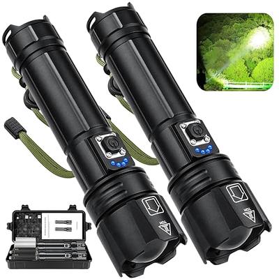 Sunitact Flashlights High Lumens, Rechargeable Flashlights Led 20000 Lumen  XHP70.2, Super Bright Flash Light, High Powered Handheld Flashlights for  Emergency Camping Gift, IP67 Waterproof, Zoomable Black