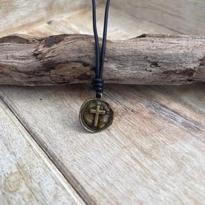 Mens Cross Necklace, Leather Necklace, Cross Pendant, Surfer Necklace, Horn  Cross, Wood, Rustic, Christian, Natural, Brown, Masculine - Etsy