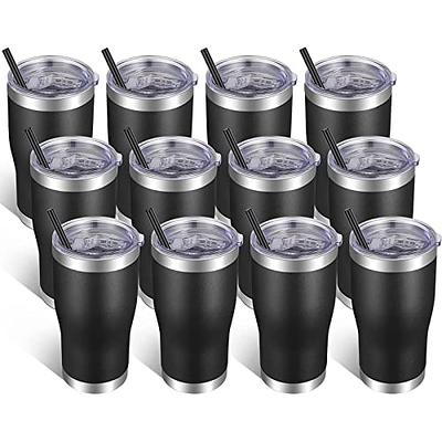 HASLE OUTFITTERS 20oz Tumblers Bulk Stainless Steel Cups with Lid Double  Wall Vacuum Insulated Coffee Mugs for Cold & Hot Drinks 1 Pack, Black