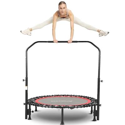 ANCHEER Mini Exercise Trampoline Foldable 40 Adjustable Trampoline  Rebounder, Fitness Trampoline with Handle for Indoor/Garden/Workout Cardio,  Max Load 300lbs (Red) - Yahoo Shopping